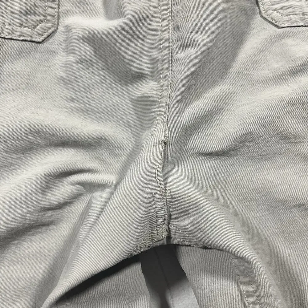 The North Face Convertible Zip Off Cargo Hiking Pants XL Beige Nylon
